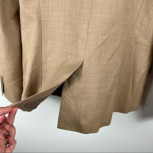 J. Crew 1035 Two-Button Blazer Jacket in Super 120s Wool Size 6 Tan Brown Career - Picture 7 of 8